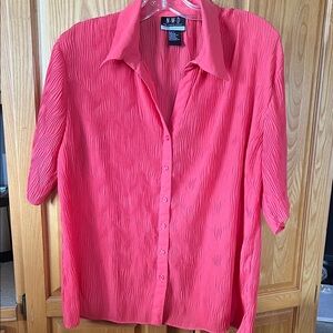 4/$20 Vibrant Pink Button-Down Shirt